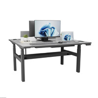 Bureau électrique moderne blanc réglable en hauteur avec étagère pour bureau à domicile organisé, personnalisable
