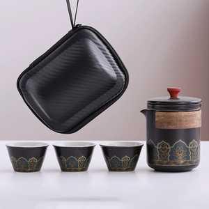 Set da Tè da Viaggio Pieghevole di Lusso Personalizzato, Logo Personalizzato Stampato in Serigrafia, Tazza Infusore in Ceramica Portatile con Custodia in Pelle, <span class=keywords><strong>Regalo</strong></span> - Product Image 5