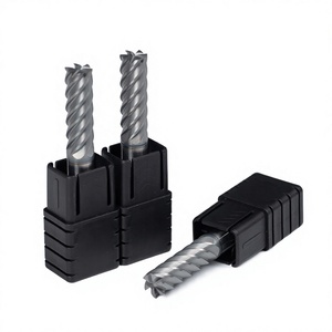 ดอกกัดเหล็กคาร์ไบด์เคลือบ AlTin ยี่ห้อ YUFU HRC65 แบบ 4 ฟลุต มุมเกลียว 45 องศา สำหรับเครื่องกัดแนวนอน OEM - Product Image 3