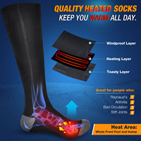 Offre Spéciale élastique chauffant réglable chargeant des chaussettes épaisses chaudes chaussettes chauffantes à piles