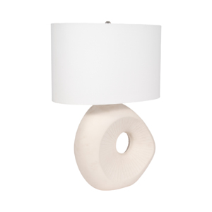 Lampada da Tavolo Scultorea in Ceramica con Paralume, Elemento Decorativo Contemporaneo per Camera da Letto e Soggiorno - Product Image 3