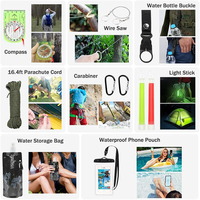 Kit de survie professionnel d'urgence 235 en 1 & équipement de survie en cas d'aventure en milieu sauvage, de camping, de tremblement de terre, de sécurité, trousse de premiers soins
