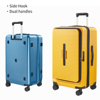 Valise à roulettes à ouverture frontale très résistante avec serrure à combinaison TSA, coque rigide, bagage à main pour les voyages d'affaires et de vacances