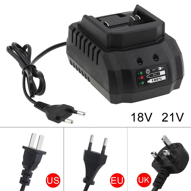 18V 21V Lithium Battery Charger Quick Charge 18V 21V Power Tool Portable Fast Charger US/UK/EU Plug for BL1415 BL1815