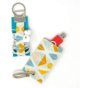 Porte-clés porte-clés en métal plaqué couleur pour ruban - Product Image 6