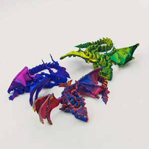Dragon volant à grand angle imprimé en 3D ailes mobiles design dégradé multicolore dinosaure animal en mouvement créatif - Product Image 5