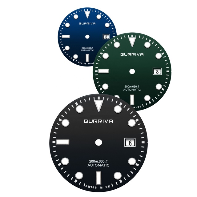 BURRIVA High Quality Luminous Index Watch Dial Sunburst Dial Solar Dial Oil Press Texture OEM ODM 20 Years Manufacturer Factory