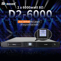 Subwoofer haute performance, 2 canaux, métal, professionnel, basses puissantes, amplificateur de puissance classe D