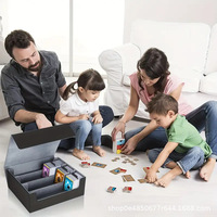 Boîte de rangement portable, durable et écologique pour cartes à collectionner, capacité 1800+, en cuir PU, coins carrés, boîte cadeau, étui Commander