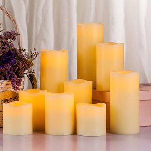 Velas Decorativas para Bodas, Funcionan con Pilas, sin Llama, de 4, 5, 6, 7, 8 y 9 Pulgadas, con Control Remoto y Temporizador, Vela LED de Cera Real - Product Image 5