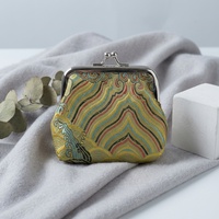 Vente chaude femmes court argent changement pochette rétro Style ethnique beauté tissu petit portefeuille femme pièce clé sac de rangement