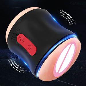 뜨거운 판매 신상품 2 모터 10 진동 모드 꽉 포장 현실적인 자위 행위자 남성 자위 장난감 - Product Image 4