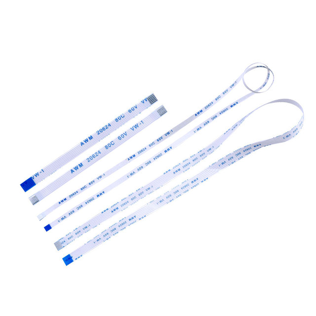 6P Line Length 6CM-40CM 10CM 15CM 20CM 25CM Flat Flexible Cable FFC FPC LCD Cable AWM 20624 80C 60V VW-1 Pitch 0.5 1.0MM