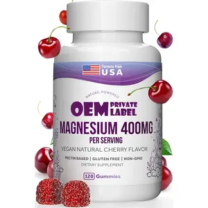 Op Maat Gemaakte Magnesium Gummies Supplement Citraat Magnesium Kalmeert Betere Slaap, Ontspanning Veganistische Magnesium Thonate Gummies