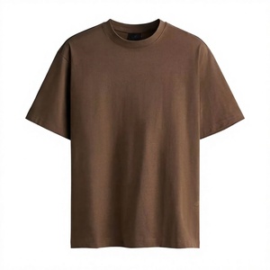 High Quality Summer Knit 100% Cotton Men Casual T Shirt Breathable Soft Heavyweight Blank Round Neck Custom <b>Logo</b> Wholesale - Product Image 6