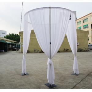 Kit de plafond télescopique portable en aluminium argenté pour événements, décoration de mariage, tubes et rideaux - Product Image 1