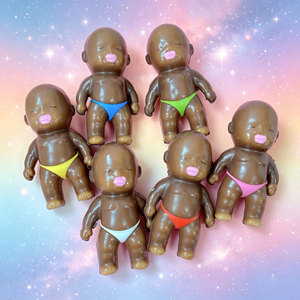 Juguete Blandito de Figura de Bebé Negro de Subida Lenta, Muñeco Kawaii para Aliviar el Estrés y Descomprimir - Product Image 4