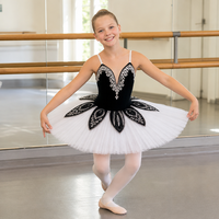 Robe de ballet tutu classique professionnelle sans manches, en gaze brodée et velours, pour enfant fille, idéale pour la danse et les fêtes