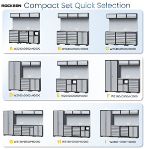 Rockben Nhiệm Vụ Nặng Nề Nhà Để Xe Lưu Trữ Tủ Thép Không Gỉ Công Cụ Tủ Kết Hợp Công Cụ Bàn làm việc Ngực Với Lưu Trữ Ngăn Kéo - Product Image 2