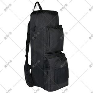 Bolsa de yoga de gran capacidad, mochila portátil de nailon para almacenamiento de colchoneta de yoga, para acampar al aire libre, plegable, con cierre de cremallera, color negro - Product Image 1