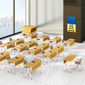 Muebles de oficina plegables, mesa de entrenamiento escolar, escritorio, sala de reuniones, pequeña - Product Image 1