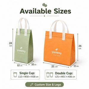 Sacs isothermes personnalisés en non-tissé avec feuille d'aluminium, réutilisables, pour plats à emporter, sacs à déjeuner laminés, imperméables, pour la vente en gros - Product Image 3