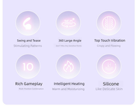 Vibrateurs pour adultes au design éléphant mignon, contrôle par application, chauffant, avec fonction de balancement, godemiché et masseur clitoridien, jouets sexuels érotiques, vente en gros