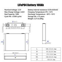 Batería CATL 100Ah LFP lista para enviar CATL 3,2 V 100Ah LiFePO4 celdas prismáticas tipo alto grado a para sistema de almacenamiento de energía solar