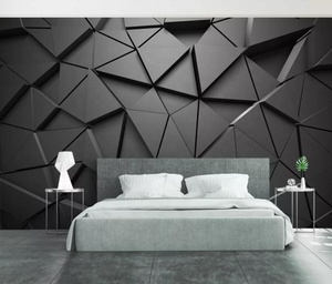 Huanzhai — papier peint géométrique en trois dimensions, revêtement mural 3D motif plaid, style nordique et minimaliste, style industriel, rétro - Product Image 4