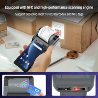 Impresora Térmica Portátil Android 12.0 de 80 mm, PDA Inalámbrica con Pantalla Táctil Inteligente y Escáner de Código de Barras