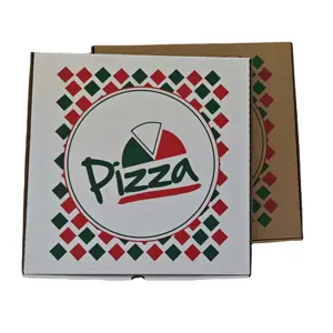 Groothandel Eco-Vriendelijke Doos Pakket Food Grade Take Away Pizza Box Custom Pizza Boxes Met Logo