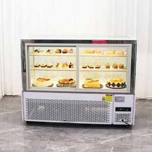 קומה קלאסית לעמוד עוגת זכוכית ישרה עם דלת פתיחה אחורית לבית קפה מאפייה - Product Image 5