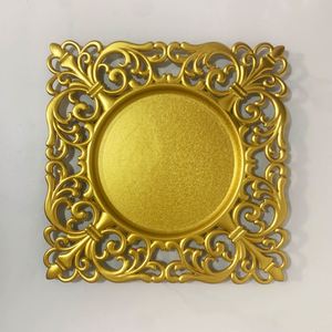<b>Large</b> Gold Glitter Transparent Plastic Fruit <b>Plate</b> for Hotel Wedding Party Decor for Spray Paint Craft Foreign Dishes <b>Plates</b> - Product Image 3