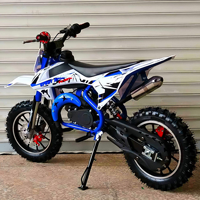 Moto tout-terrain pour enfants 49CC, mini moto hors route, 2 temps, à essence, pit bike, course de motocross pour jeunes, 6-12 ans, 40-60 km/h