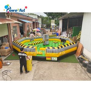 Slammer de bûche mécanique 4 joueurs toxique Meltdown Lite jeu de fusion gonflable Wipeout balayeuse gonflable à vendre - Product Image 1