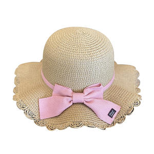 Venta al por Mayor de Sombreros de Paja para Niños Unisex con Protección Solar para el Verano y Juego de <span class=keywords><strong>Mini</strong></span> Bolso con Lazo - Product Image 5