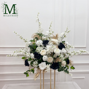 Top classement personnalisé taille <span class=keywords><strong>et</strong></span> couleur blanc <span class=keywords><strong>noir</strong></span> mélangé fleur boule pièce maîtresse pour la décoration <span class=keywords><strong>de</strong></span> <span class=keywords><strong>Table</strong></span> <span class=keywords><strong>de</strong></span> mariage - Product Image 2