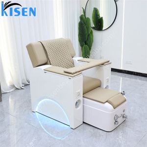Kisen - Chaise de pédicure électrique inclinable sans tuyauterie avec bain-marie intégré, rose, beige, noir, blanc - Offre spéciale pour salons de beauté et de manucure - Product Image 2