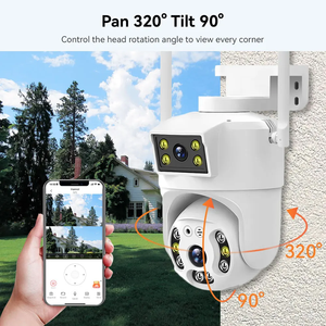 Cámara WIFI PTZ de 4MP con Doble Lente, Visión Nocturna para Exteriores, Detección Humana, Seguimiento Automático, Protección de Seguridad, Vigilancia CCTV V380, Cámara <span class=keywords><strong>IP</strong></span> - Product Image 3