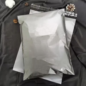 Sacs postaux en plastique de luxe personnalisés, faible MOQ (100 pièces), avec logo, 10*13 pouces, sacs pour livres, gris argenté, sacs d'expédition en polyéthylène pour vêtements - Product Image 5