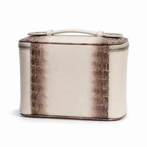 Premium PU Leather Women's Bag Gradient-effect Crocodile Texture Top-Handle Tote Bag Stylish <b>Makeup</b> Storage Handbag - Product Image 3