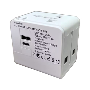 Phổ sạc du lịch chúng tôi EU Anh AU 1 <span class=keywords><strong>USB</strong></span> và 1 Type-C 2.4A max tường cắm <span class=keywords><strong>Adapter</strong></span> - Product Image 2