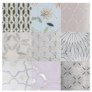 Mosaïque moderne verte 4/5/6MM, carreaux de céramique, finition brillante en laiton doré, design parquet, décoration murale de la pièce, salle de bain, mosaïque en marbre - Product Image 5