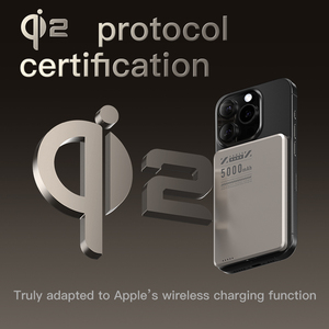 <span class=keywords><strong>Powerbank</strong></span> Magnetico Ultra-sottile 7,5mm, 5000mAh, in Lega di Alluminio, <span class=keywords><strong>Ricarica</strong></span> Wireless Veloce - Product Image 3