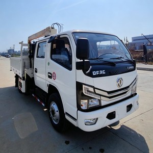 High Quality Dongfeng 3 Tons Small <b>Crane</b> Truck Double Crew Cab Truck <b>Crane</b> with 3-Section Telescopic Boom for Sale - Product Image 3