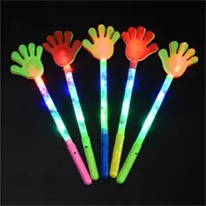 Brinquedos baratos com luz LED para palmas, palmilha de mãos com luzes LED para decoração de festas e lembrancinhas, decoração de néon