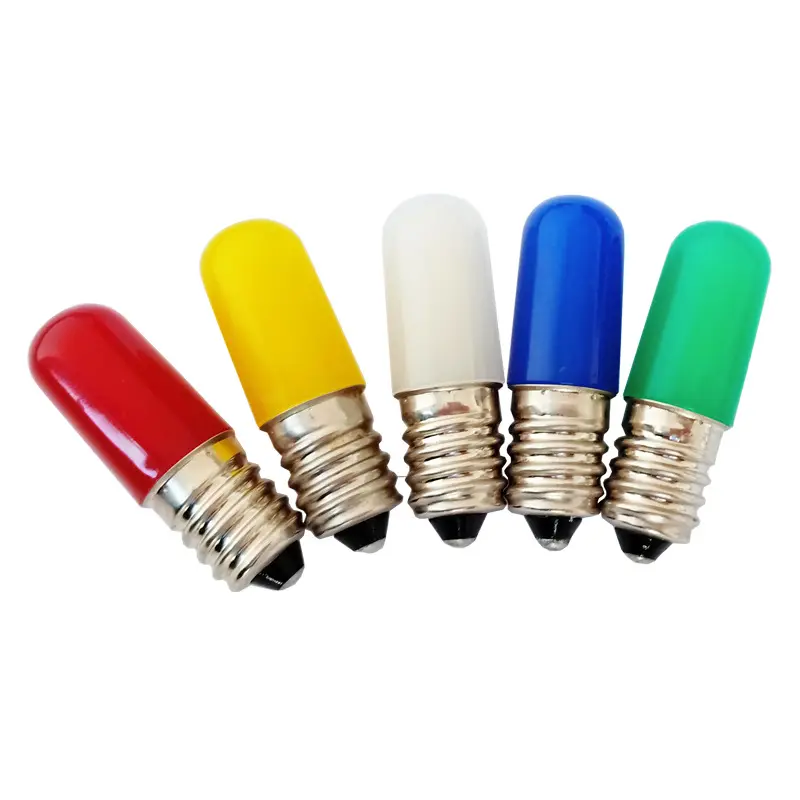 Colorido Vermelho Verde Azul Amarelo LED E14 E12 Lâmpada LED Lamp12V 24V 120V 230V 1.5W Colorido T15 Decoração Lâmpada