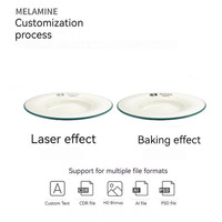 Assiettes en mélamine plastique colorées vert et blanc, écologiques, modernes, bon marché, pour la maison, le restaurant, les fêtes, la cuisine