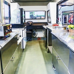 Camion de restauration électrique en acier inoxydable à vendre avec deux éviers, station à café, remorque de restaurant mobile - Product Image 6