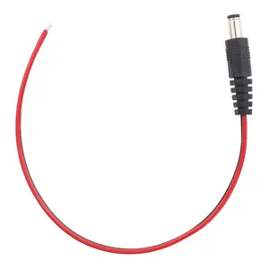 14AWG DC Male Female Head 30cm DC5.5*2.1 Red Black wire For Monitoring Camera Pure Copper DC5521 Solar Panel thicker Cable